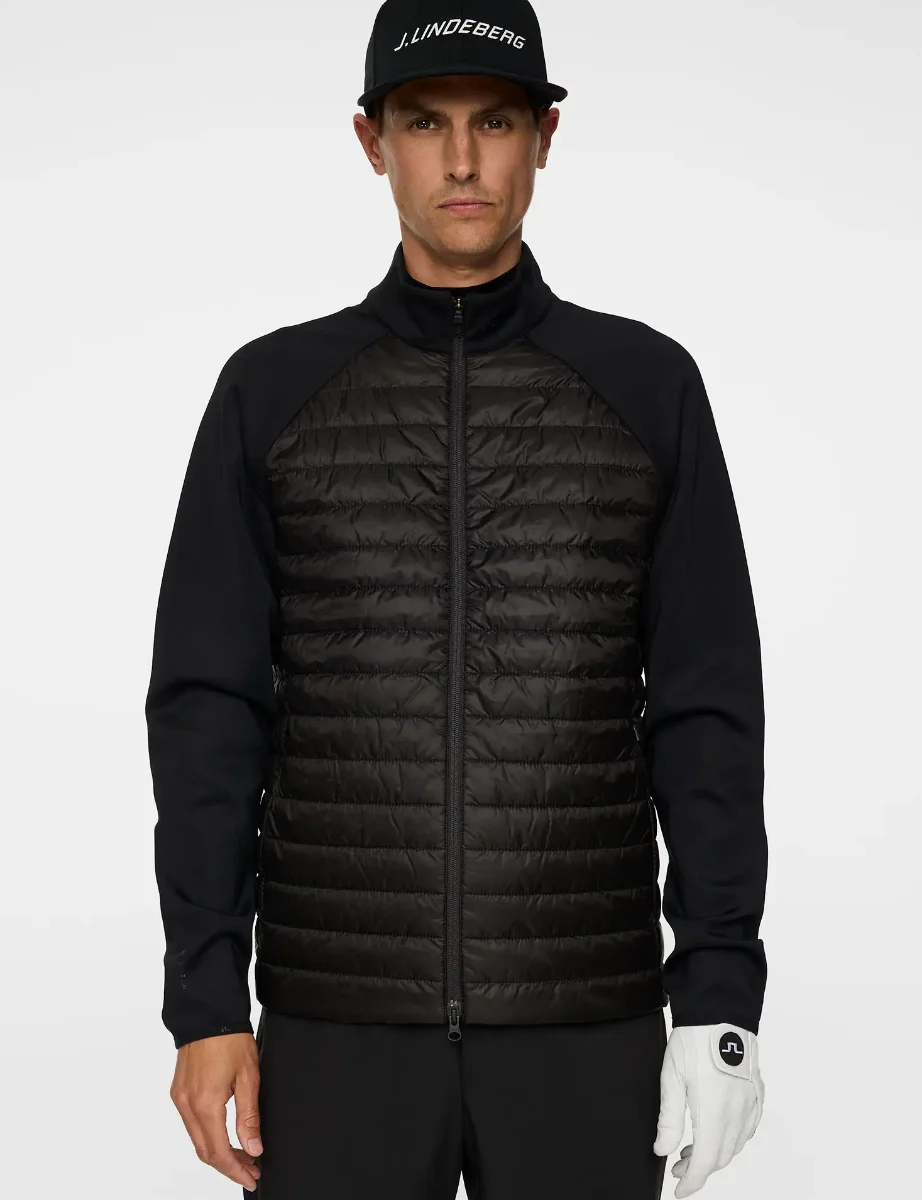J.Lindeberg Hayden Quilt Hybrid Jacket | Black