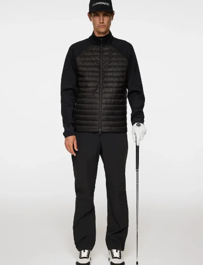 J.Lindeberg Hayden Quilt Hybrid Jacket | Black