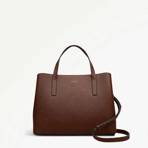 Radley Dukes Place Textured Medium Zip-top Grab Bag | Chocolate Radley Dukes Place Textured Medium Zip-top Grab Bag | Chocolate
