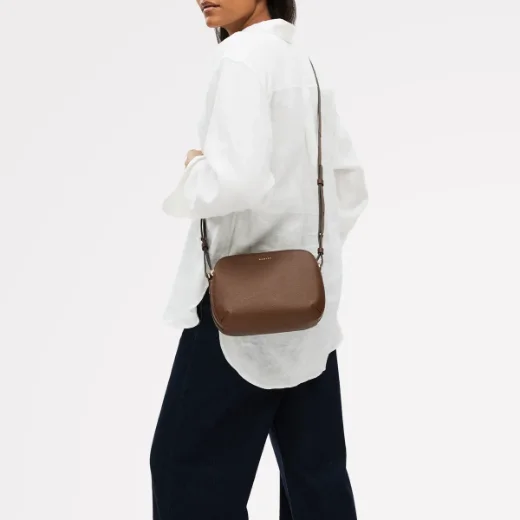 Radley Dukes Place Textured Medium Zip-top Crossbody | Chocolate