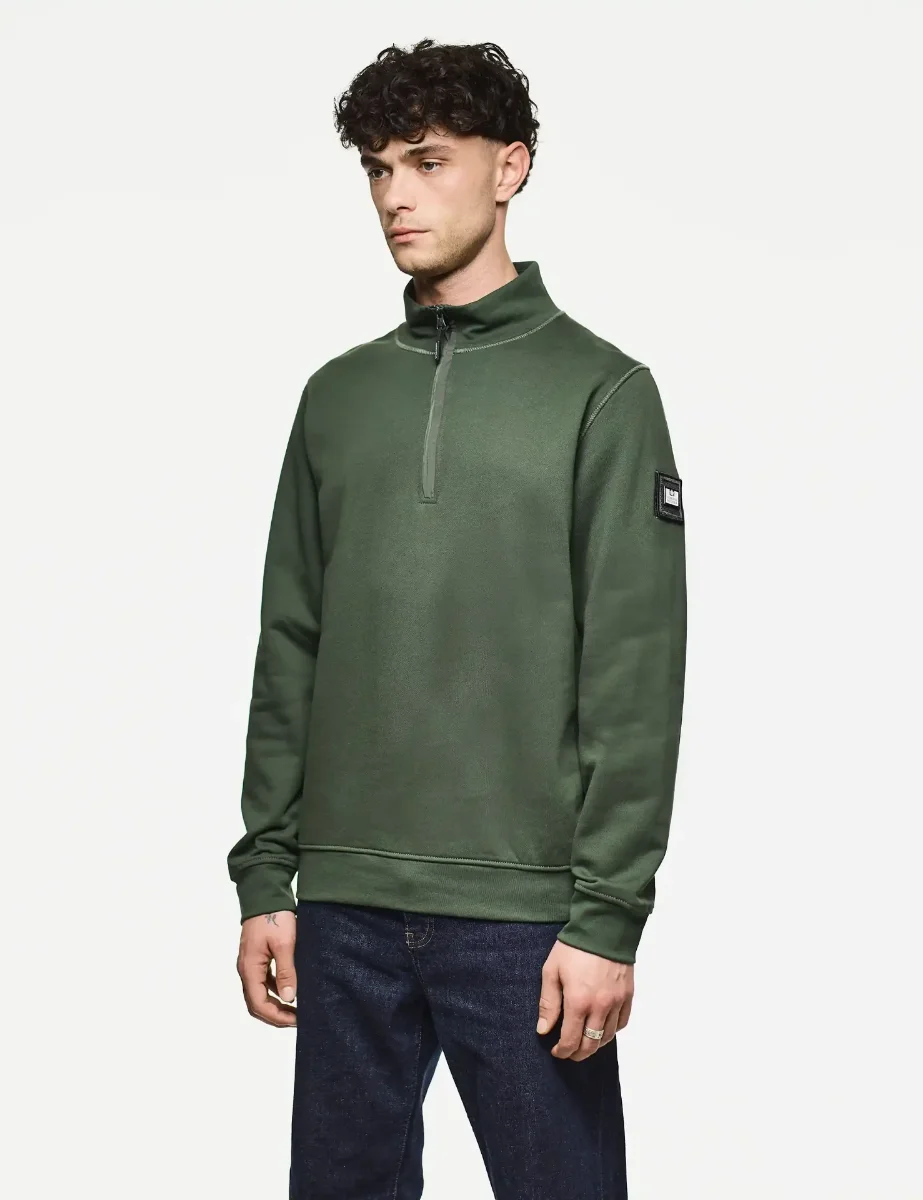 Weekend Offender Kraviz Quarter Zip Sweatshirt ¦ Forest
