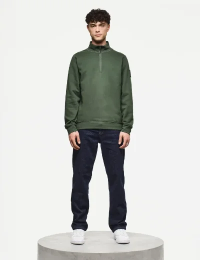 Weekend Offender Kraviz Quarter Zip Sweatshirt ¦ Forest
