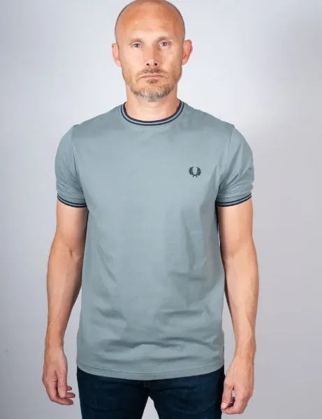 Fred Perry Twin Tipped T-shirt | Stockport Blue/Navy Fred Perry Twin Tipped T-shirt | Stockport Blue/Navy
