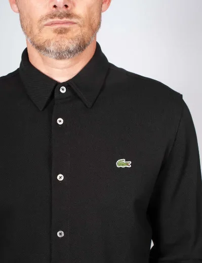 Lacoste Slim Fit Cotton Piqué Shirt | Black