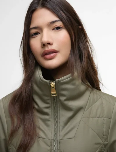 Barbour Intl Kya Quilted Sweater | Dusty Khaki