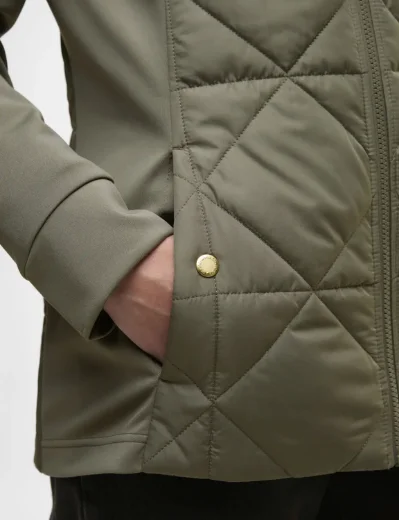 Barbour Intl Kya Quilted Sweater | Dusty Khaki