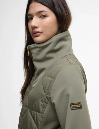 Barbour Intl Kya Quilted Sweater | Dusty Khaki