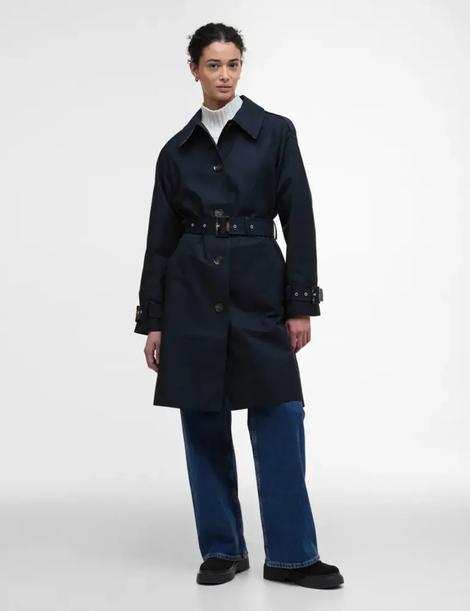 Barbour Maia Showerproof Trench Coat | Navy
