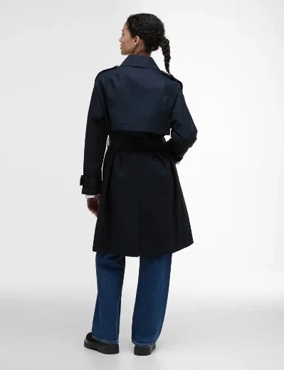 Barbour Maia Showerproof Trench Coat | Navy