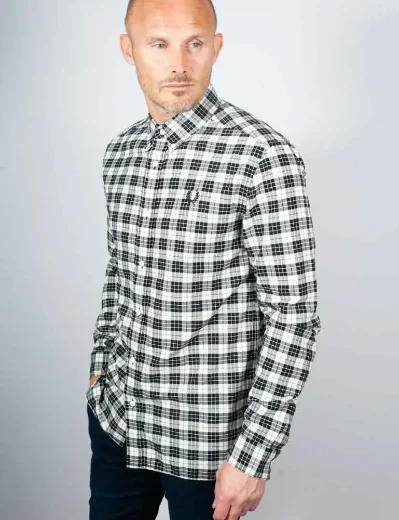 Fred Perry Tartan Oxford Shirt | Ecru