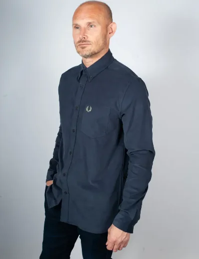 Fred Perry Needle Cord Shirt | Dark Airforce