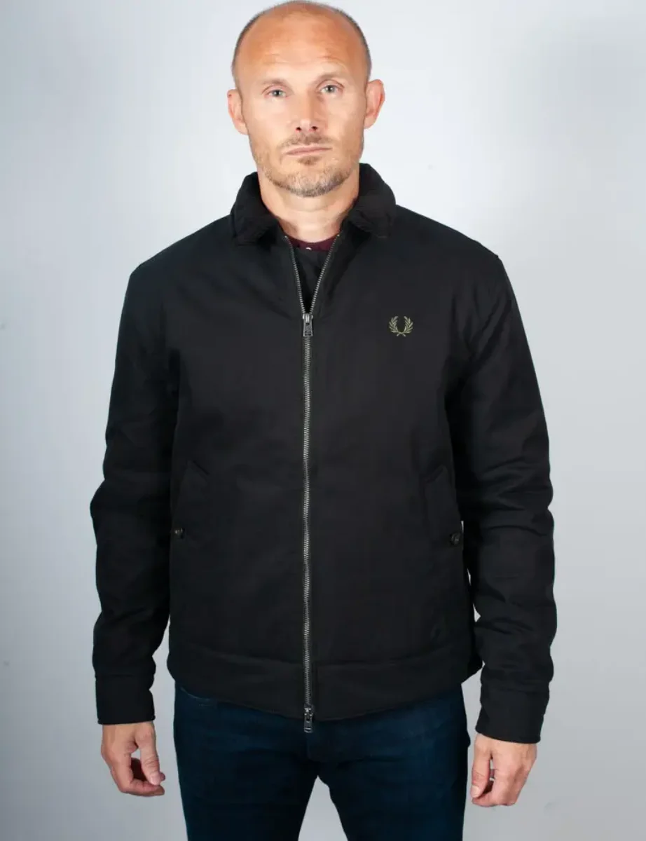 Fred Perry Cotton Caban Jacket | Black