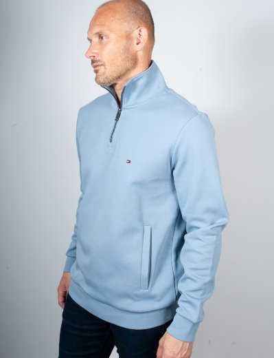 Tommy Hilfiger Essential Intechno Quarter Zip Sweater | Brisk Blue