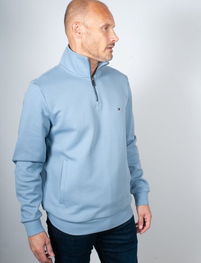 Tommy Hilfiger Essential Intechno Quarter Zip Sweater | Brisk Blue