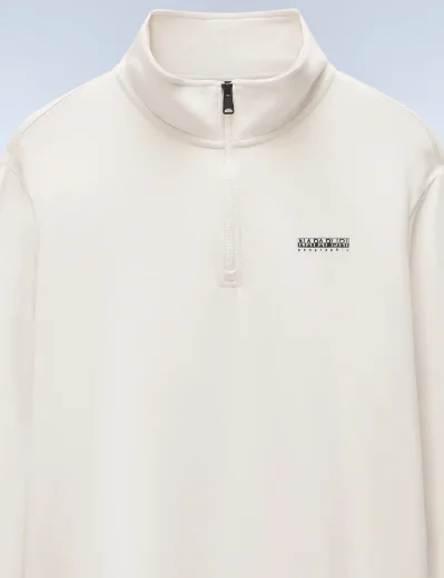 Napapijri B-Small Box Half Zip Sweat | Beige Dimity