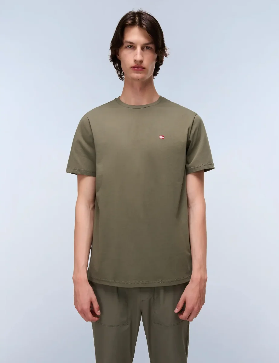 Napapijri Salis SS Sum Crew Neck T-Shirt | Tea Leaf Green