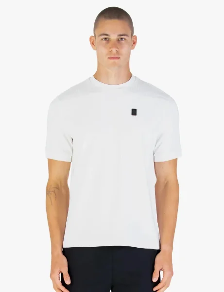 Luke Keswick Rib Detail Crew T-shirt | White Luke Keswick Rib Detail Crew T-shirt | White