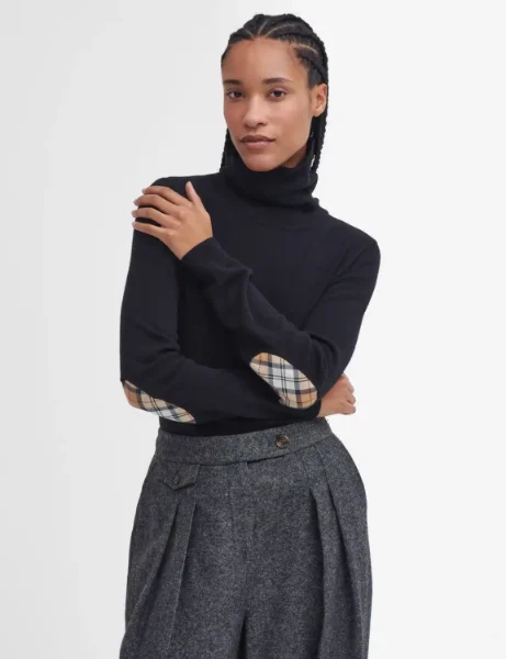 Barbour Pendle Knitted Roll Neck | Black Barbour Pendle Knitted Roll Neck | Black