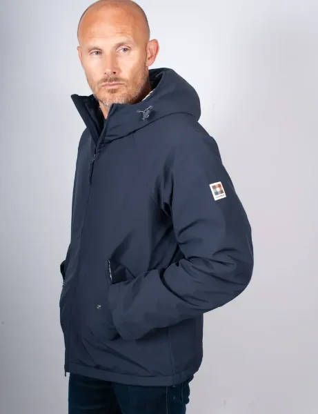 Aquascutum Active Softshell Mid Parka | Navy Aquascutum Active Softshell Mid Parka | Navy