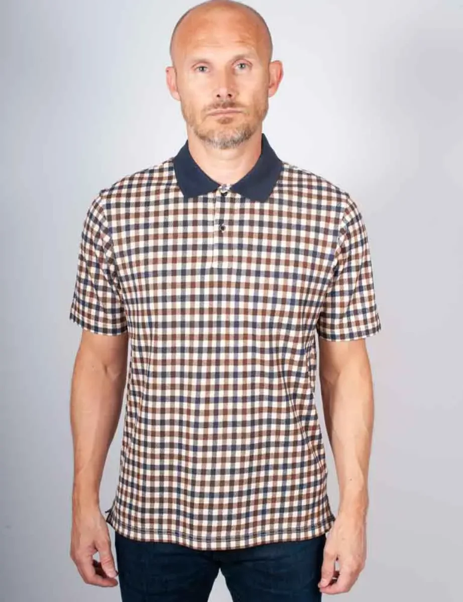 Aquascutum Active Icon Club Check Pique Polo 