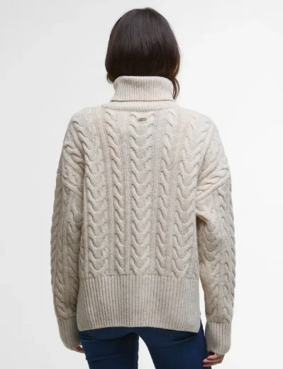 Barbour Womens Embleton Roll Neck Jumper | Birch