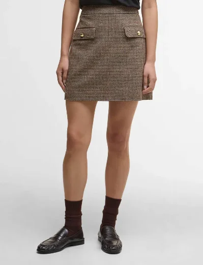 Barbour Womens Sophia Wool Mini Skirt | Check