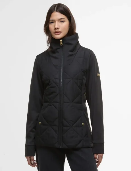 Barbour Intl Kya Quilted Sweater | Black Barbour Intl Kya Quilted Sweater | Black