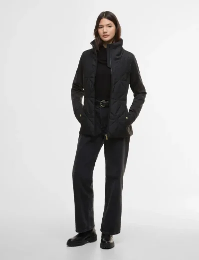 Barbour Intl Kya Quilted Sweater | Black