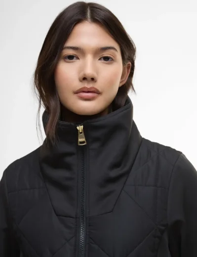 Barbour Intl Kya Quilted Sweater | Black