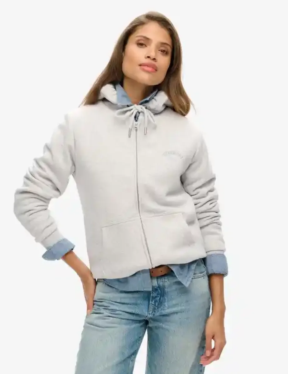 Superdry Borg lined Ziphood | Glacier Grey Marl