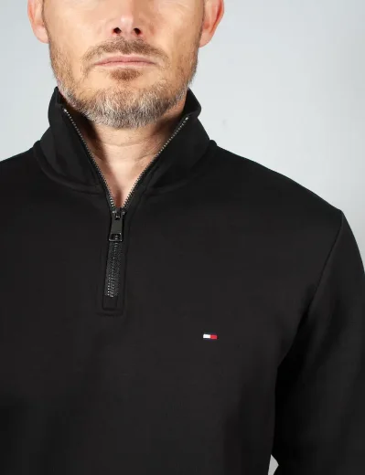 Picture of Tommy Hilfiger Essential Intechno Quarter Zip Sweater | Black