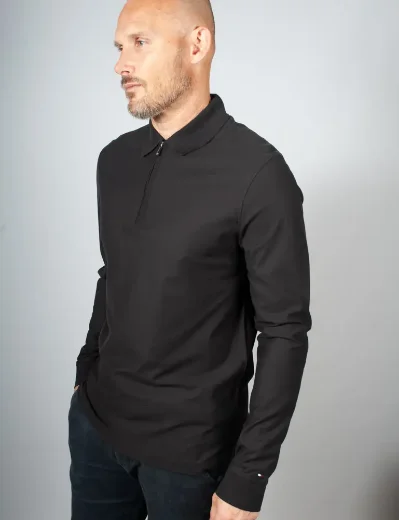 Picture of Tommy Hilfiger DC Performance Zip Polo | Black
