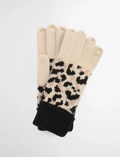 Barbour Intl Harley Leopard Gloves | Jasmine