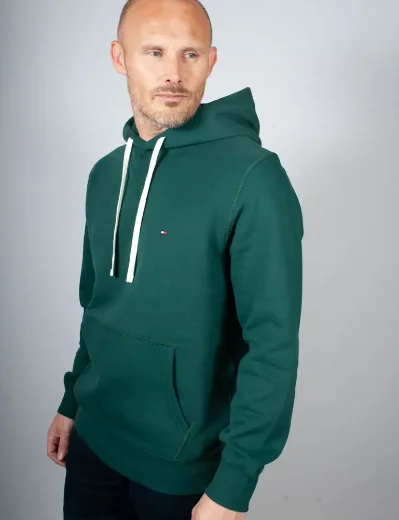Tommy Hilfiger Essential Seasonal Fleece Hoody | Ornamental Green