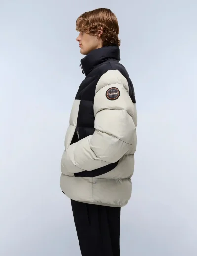 Napapijri Molveno Stand Collar Puffer Jacket | Grey Will