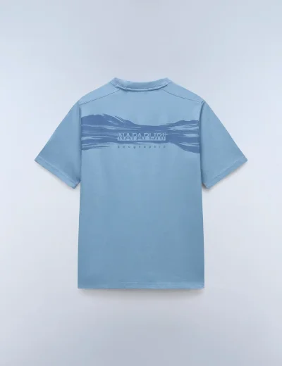 Napapijri S-Back Logo Graphic T-Shirt | Faded Denim