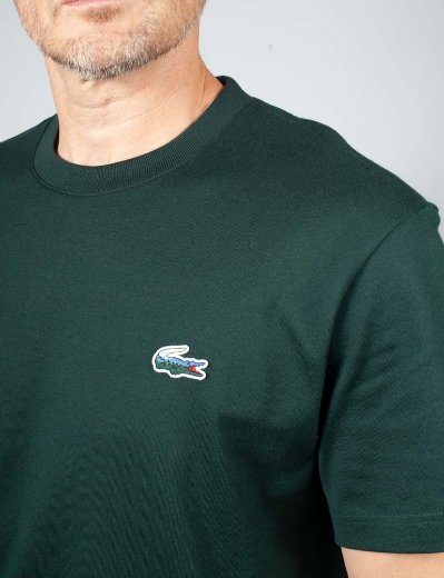 Lacoste Heavy Jersey Landscape Crocodile T-shirt | Green