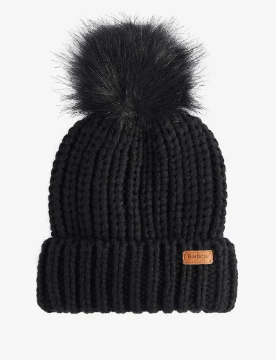 Picture of Barbour Womens Saltburn Hat & Scarf Gift Set | Black