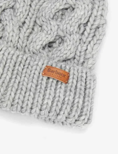 Picture of Barbour Women's Penshaw Cable Knit Beanie | Grey