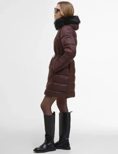 Barbour Intl. Womens Anastasia Puffer Jacket | Red Velvet