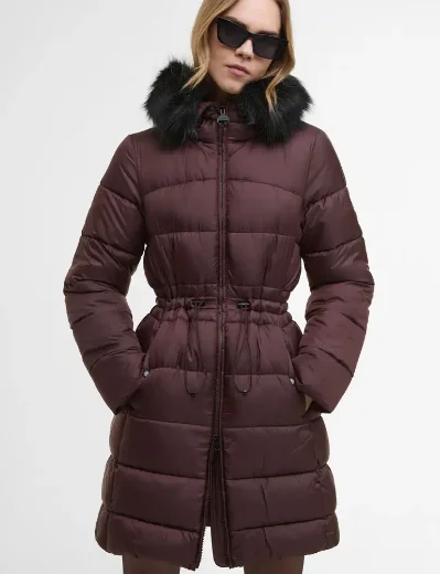 Barbour Intl. Womens Anastasia Puffer Jacket | Red Velvet