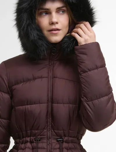 Barbour Intl. Womens Anastasia Puffer Jacket | Red Velvet
