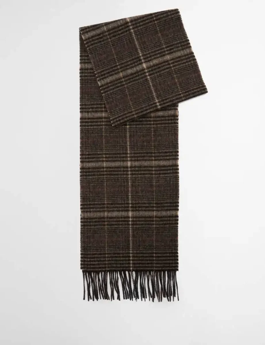 Barbour Danbrooke Lambswool and Cashmere Scarf | Oak