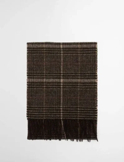 Barbour Danbrooke Lambswool and Cashmere Scarf | Oak