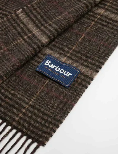 Barbour Danbrooke Lambswool and Cashmere Scarf | Oak