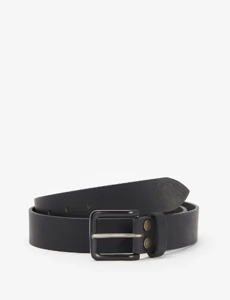 Barbour Double Rivet Leather Belt | Black Barbour Double Rivet Leather Belt | Black