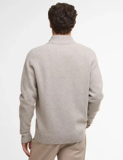 Barbour Grangetown Half Zip Jumper | Light Grey