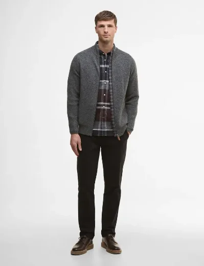Barbour Talder Half Zip Jumper | Charcoal