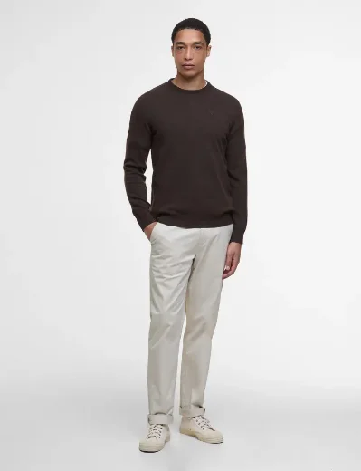 Barbour Essential Crew Neck Jumper | Dark Oak