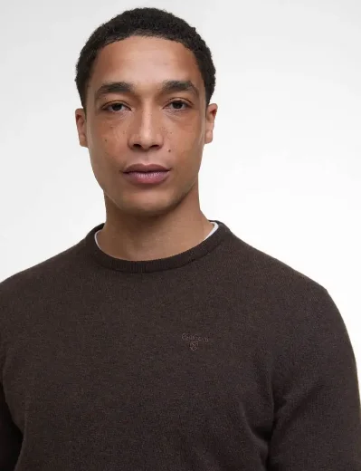 Barbour Essential Crew Neck Jumper | Dark Oak